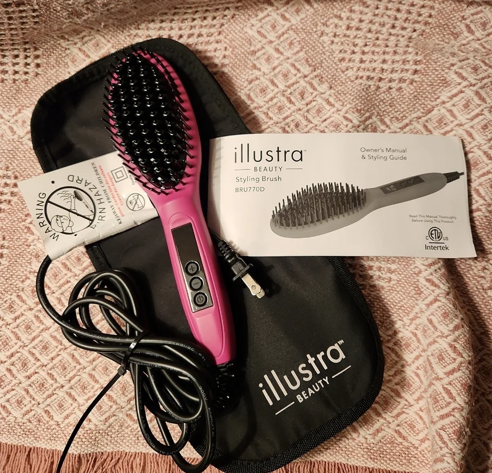 Illustra Beauty Pink Heated Styling Brush U770D